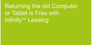 Returning the old computer or Tablet is free with Infinity Leasing